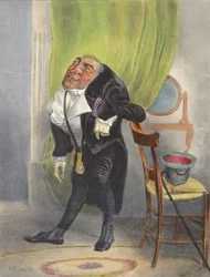 Charles Louis Philippe Henri Dieudonne Mayeux, født i Paris 7 Fructidor An 2, dekorert med Lys og Croix de Juillet, medlem av Caveau Moderne og flere andre akademier